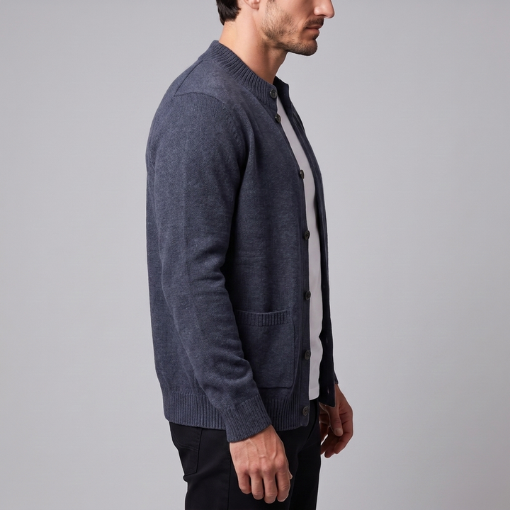 Theo | Refined Wool Button-Front Cardigan