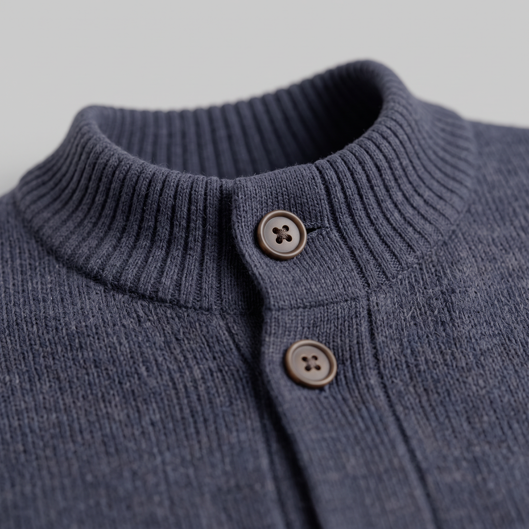 Theo | Refined Wool Button-Front Cardigan