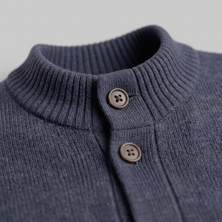 Theo | Refined Wool Button-Front Cardigan