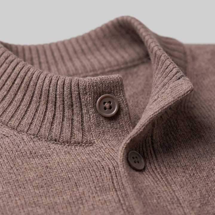 Theo | Refined Wool Button-Front Cardigan