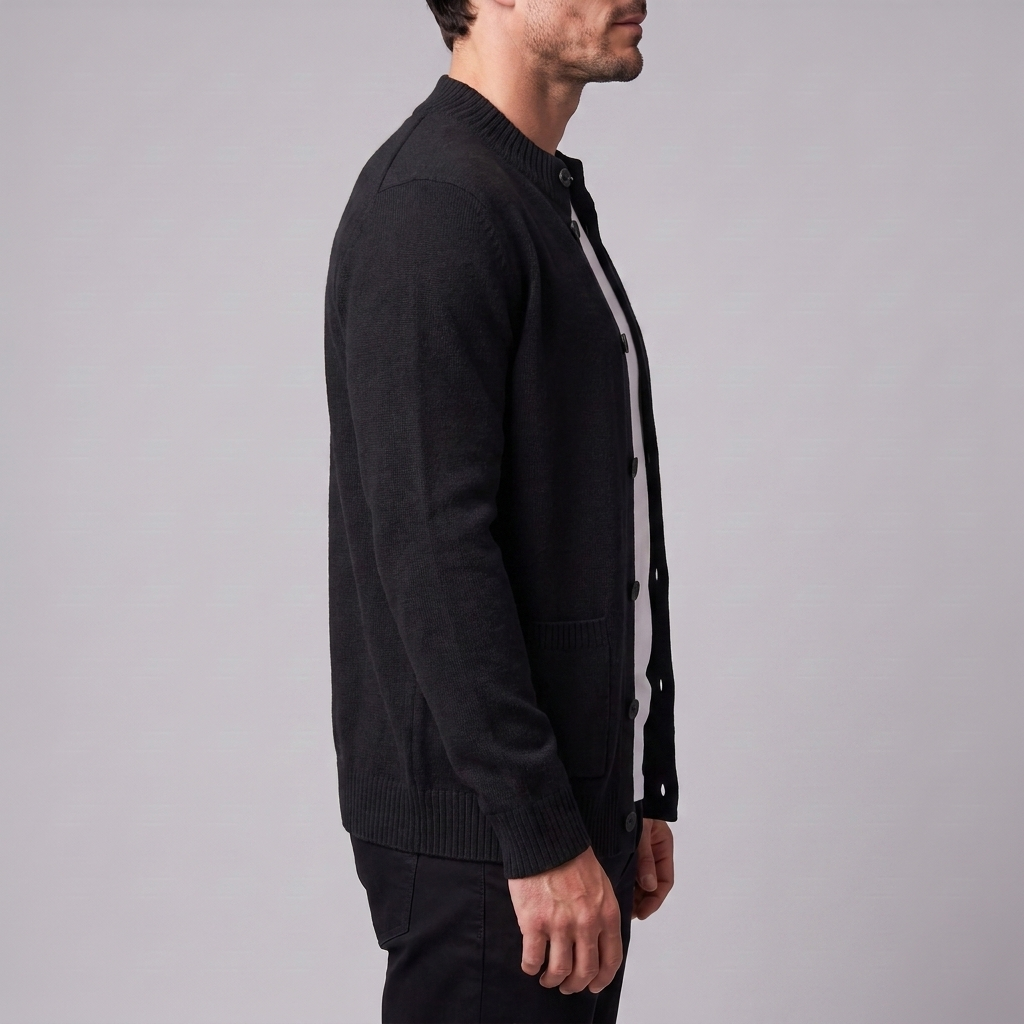 Theo | Refined Wool Button-Front Cardigan