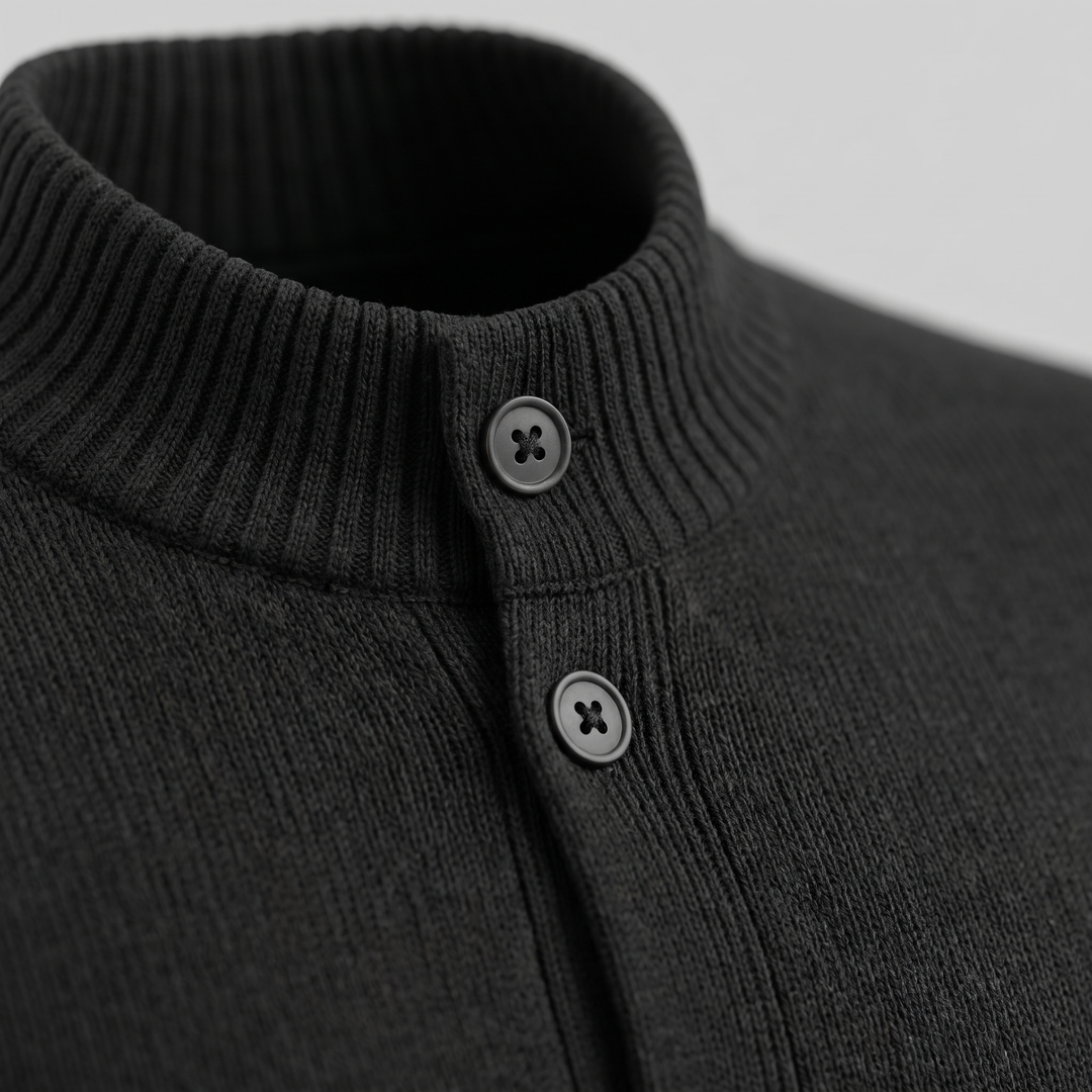 Theo | Refined Wool Button-Front Cardigan