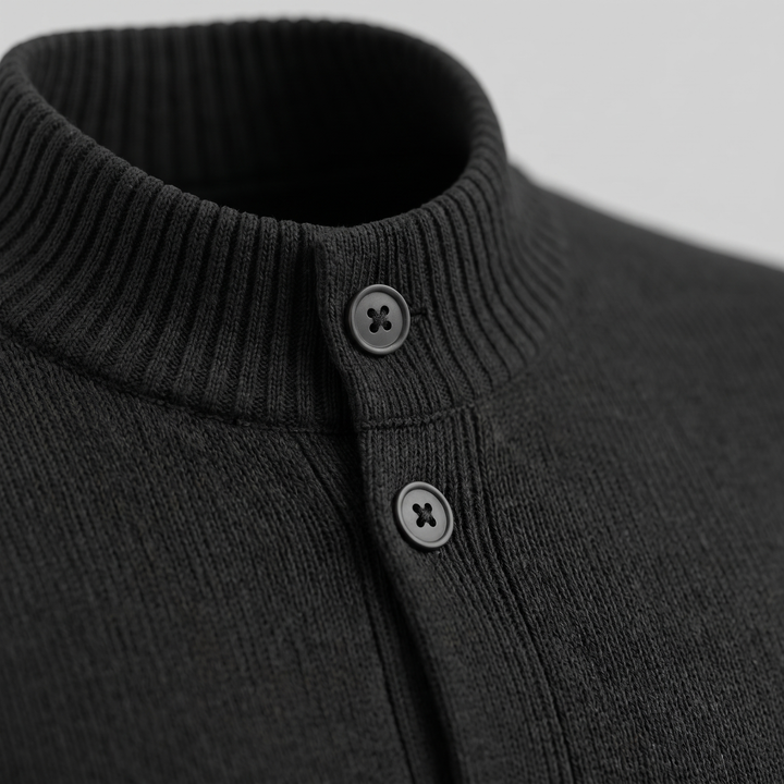Theo | Refined Wool Button-Front Cardigan