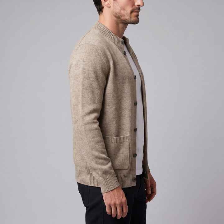 Theo | Refined Wool Button-Front Cardigan