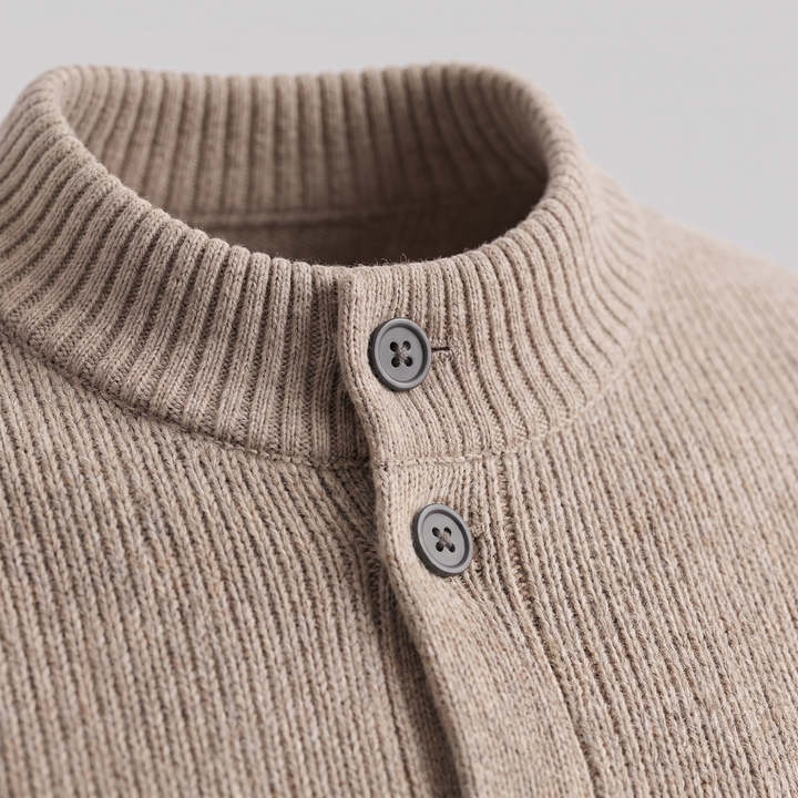 Theo | Refined Wool Button-Front Cardigan
