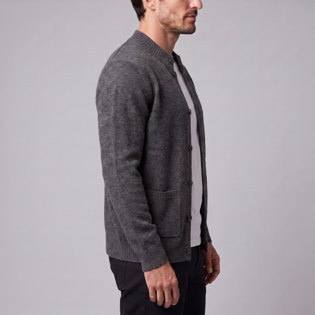 Theo | Refined Wool Button-Front Cardigan