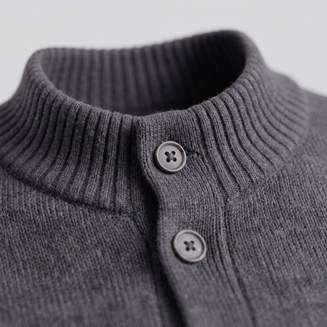 Theo | Refined Wool Button-Front Cardigan