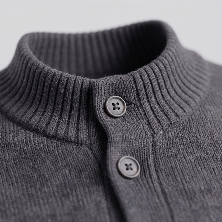 Theo | Refined Wool Button-Front Cardigan