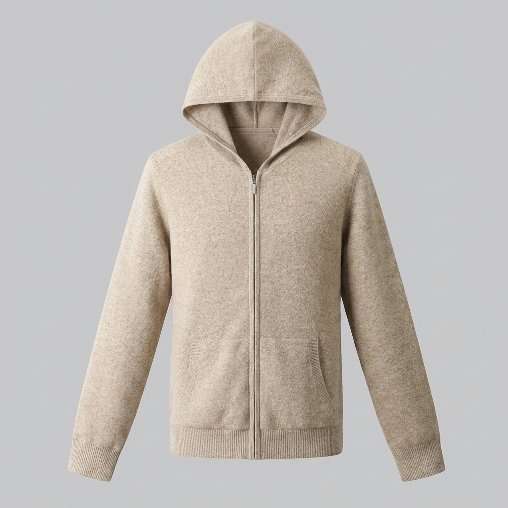 Benedict | Warm Wool Full-Zip Hooded Cardigan