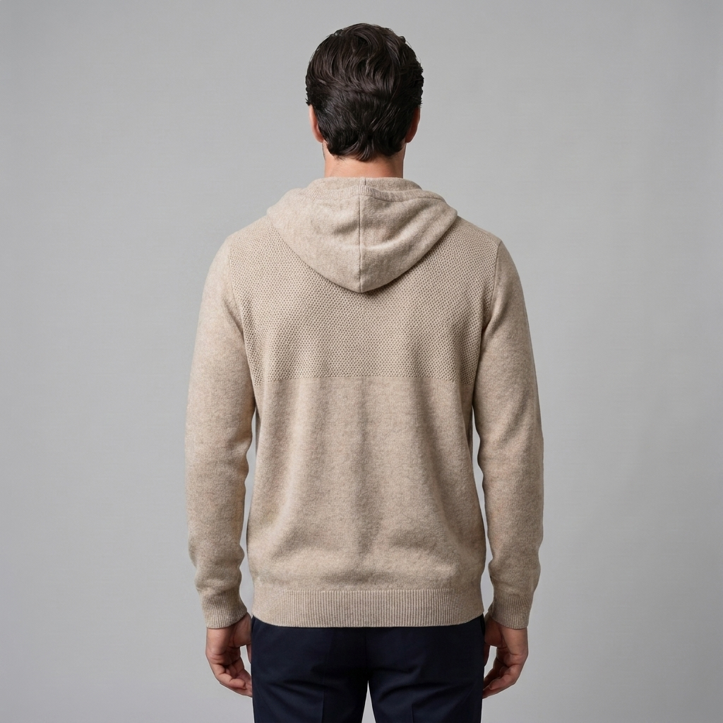 Benedict | Warm Wool Full-Zip Hooded Cardigan