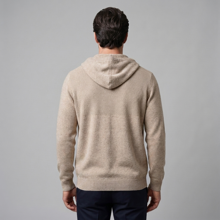 Benedict | Warm Wool Full-Zip Hooded Cardigan