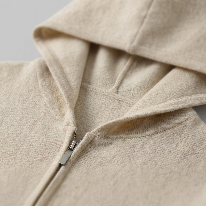 Benedict | Warm Wool Full-Zip Hooded Cardigan