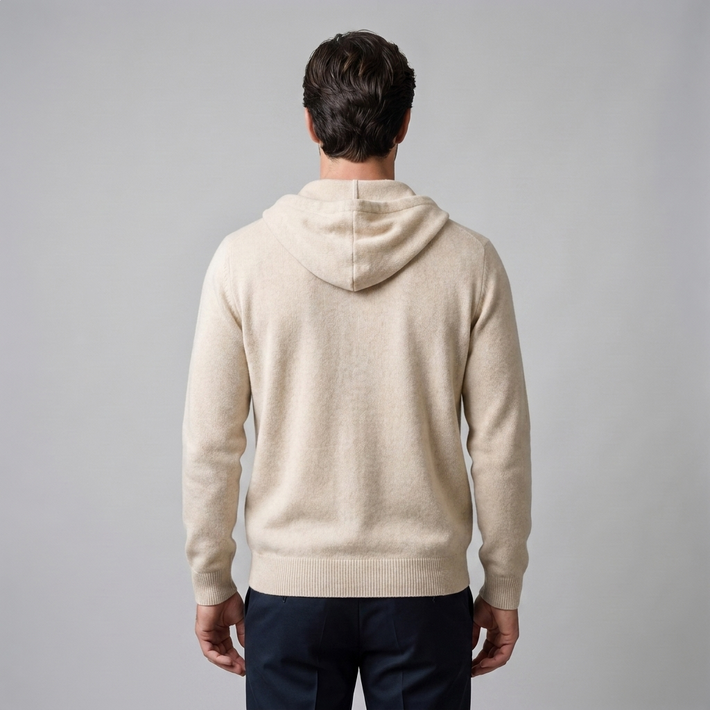 Benedict | Warm Wool Full-Zip Hooded Cardigan