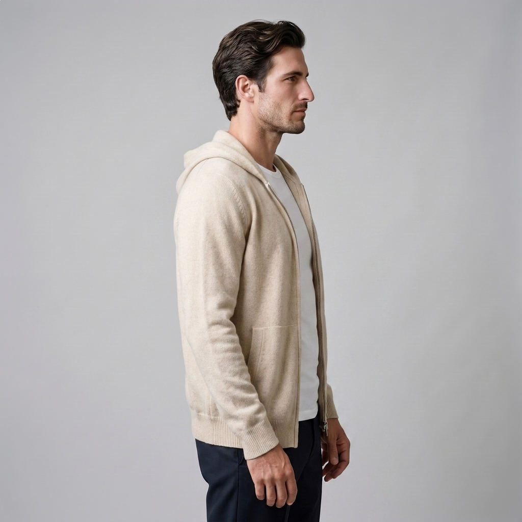Benedict | Warm Wool Full-Zip Hooded Cardigan