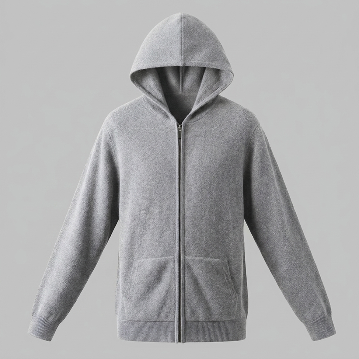 Benedict | Warm Wool Full-Zip Hooded Cardigan