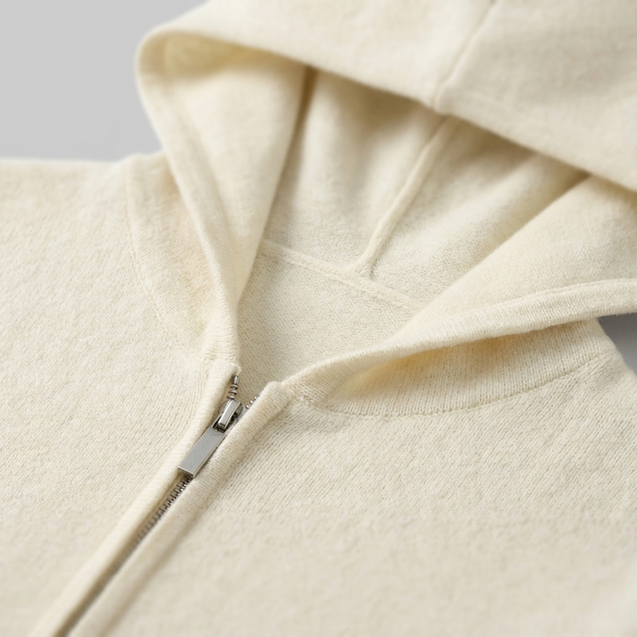 Benedict | Warm Wool Full-Zip Hooded Cardigan