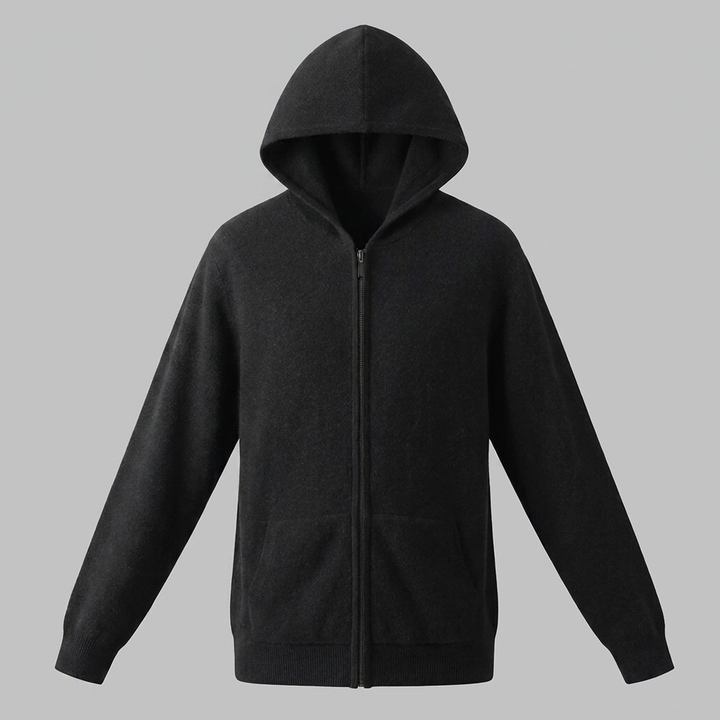 Benedict | Warm Wool Full-Zip Hooded Cardigan
