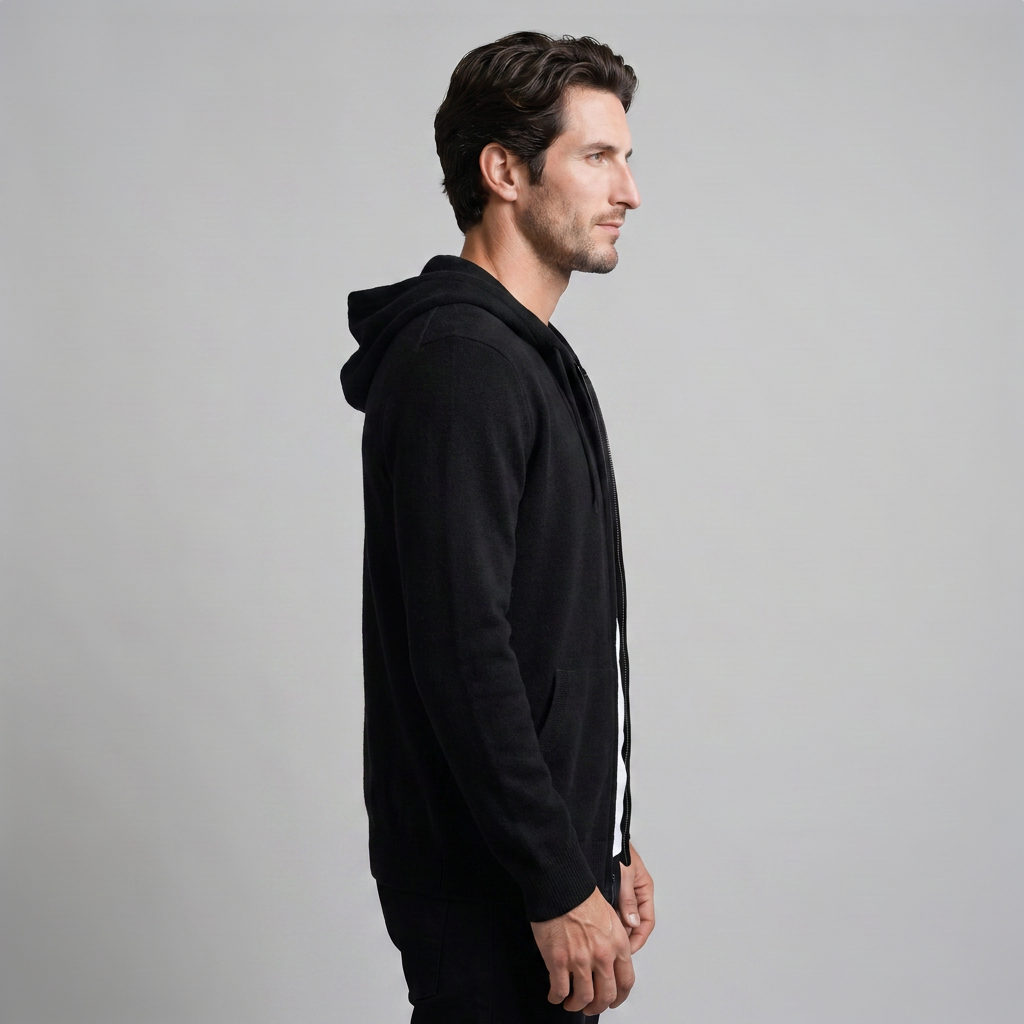 Benedict | Warm Wool Full-Zip Hooded Cardigan