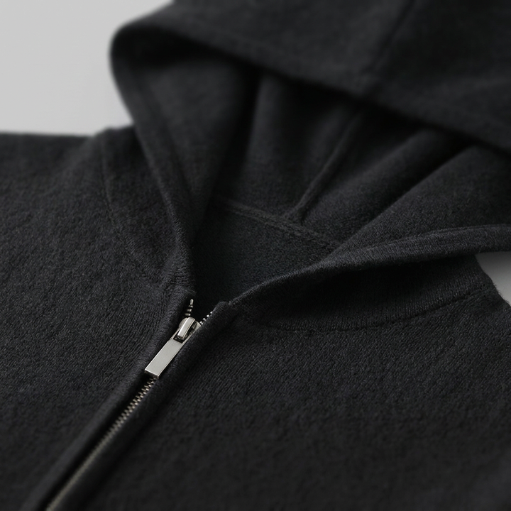 Benedict | Warm Wool Full-Zip Hooded Cardigan