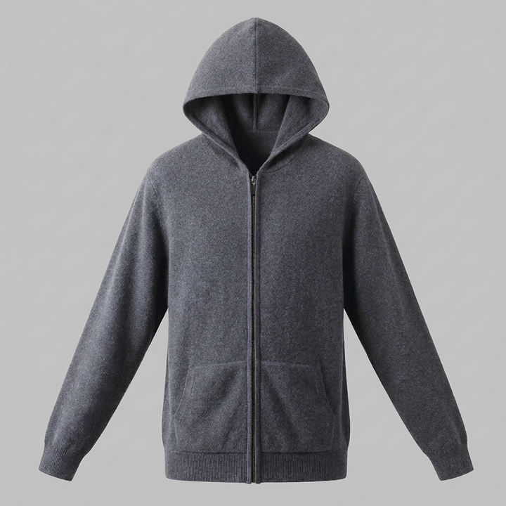 Benedict | Warm Wool Full-Zip Hooded Cardigan