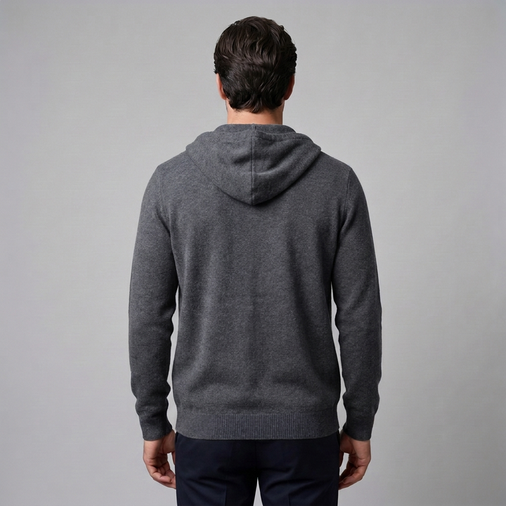 Benedict | Warm Wool Full-Zip Hooded Cardigan