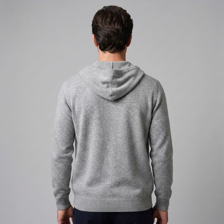 Benedict | Warm Wool Full-Zip Hooded Cardigan
