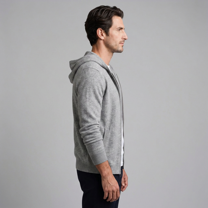 Benedict | Warm Wool Full-Zip Hooded Cardigan
