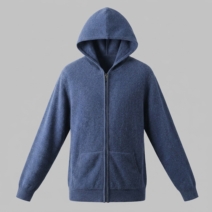 Benedict | Warm Wool Full-Zip Hooded Cardigan