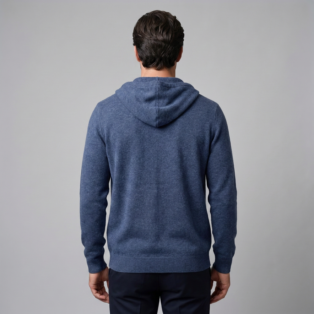 Benedict | Warm Wool Full-Zip Hooded Cardigan