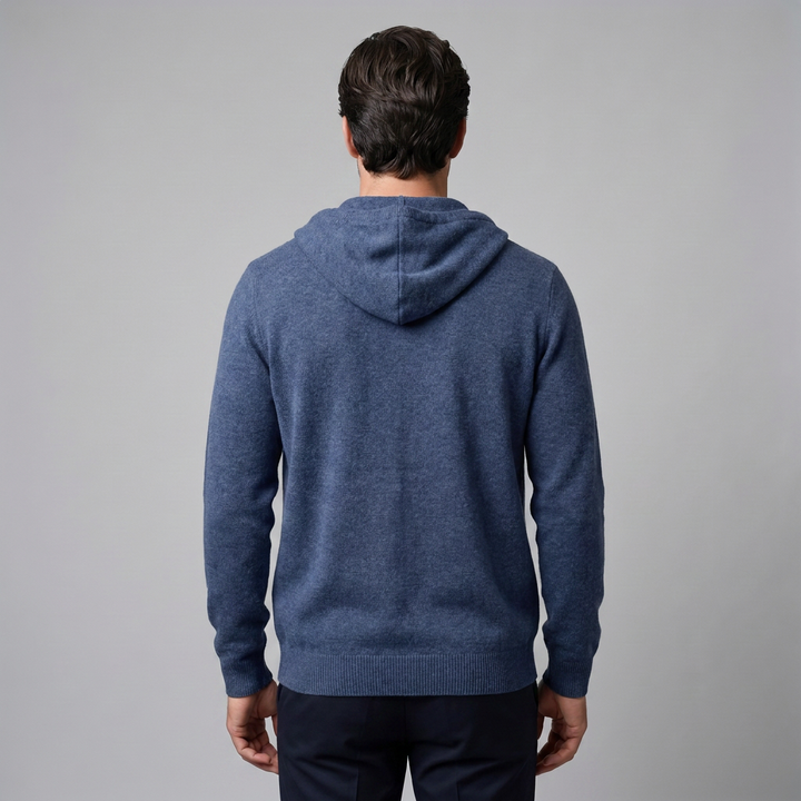 Benedict | Warm Wool Full-Zip Hooded Cardigan