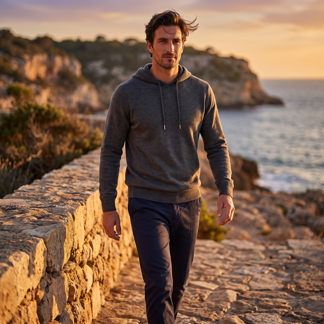 Arlo | Warm Wool Knit Hoodie for Men
