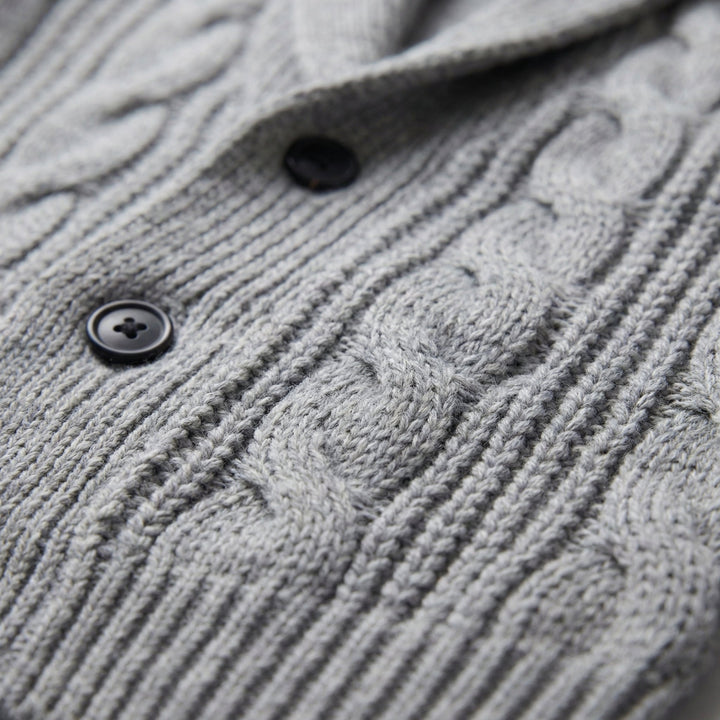 Silas | Warm Wool Knitted Cardigan for Men's Layering