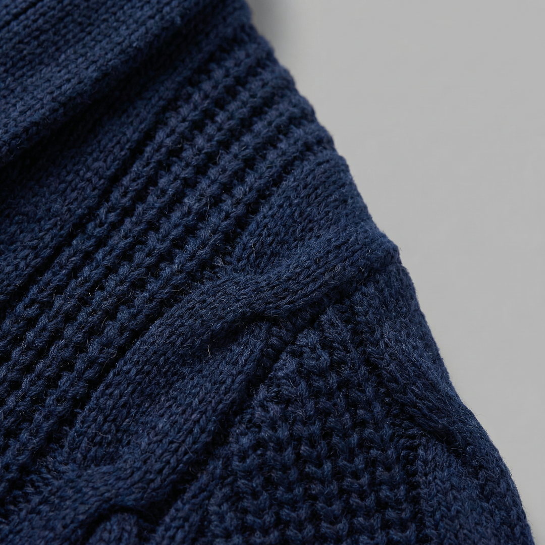 Silas | Warm Wool Knitted Cardigan for Men's Layering