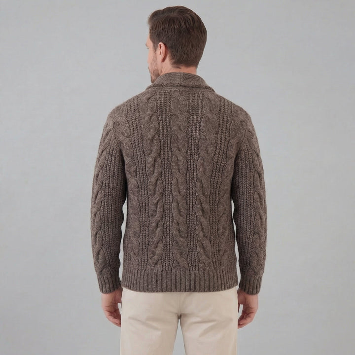 Silas | Warm Wool Knitted Cardigan for Men's Layering
