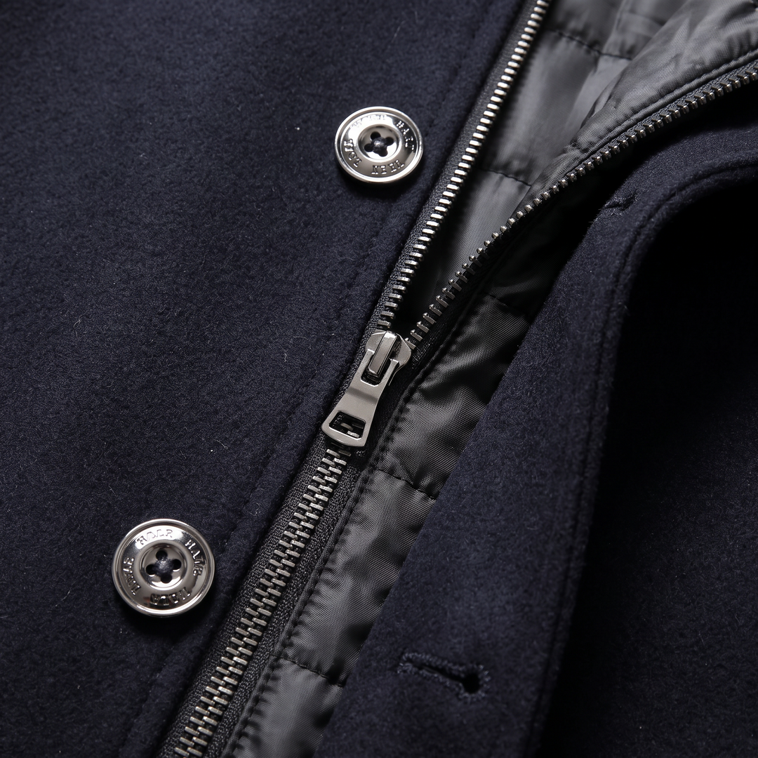 Ivor | Sharp Wool-Look Stand Collar Overcoat