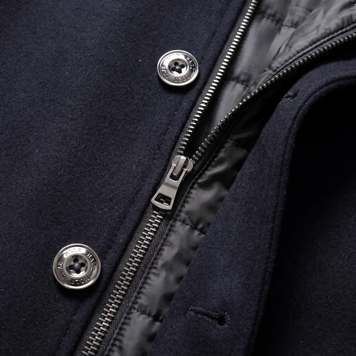 Ivor | Sharp Wool-Look Stand Collar Overcoat