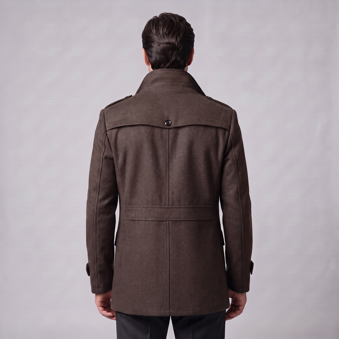 Ulric | Elegant Long Wool Overcoat for Men