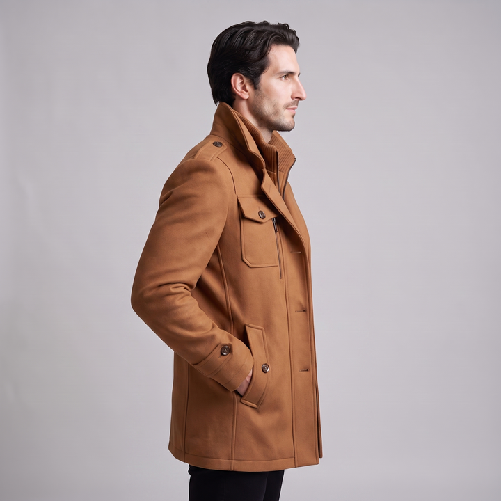 Ulric | Elegant Long Wool Overcoat for Men