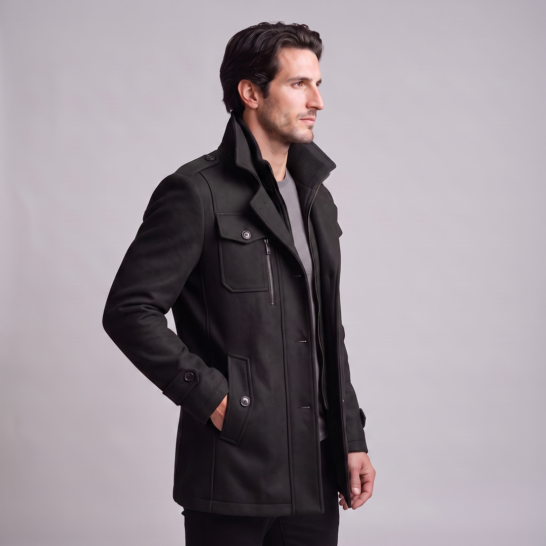 Ulric | Elegant Long Wool Overcoat for Men