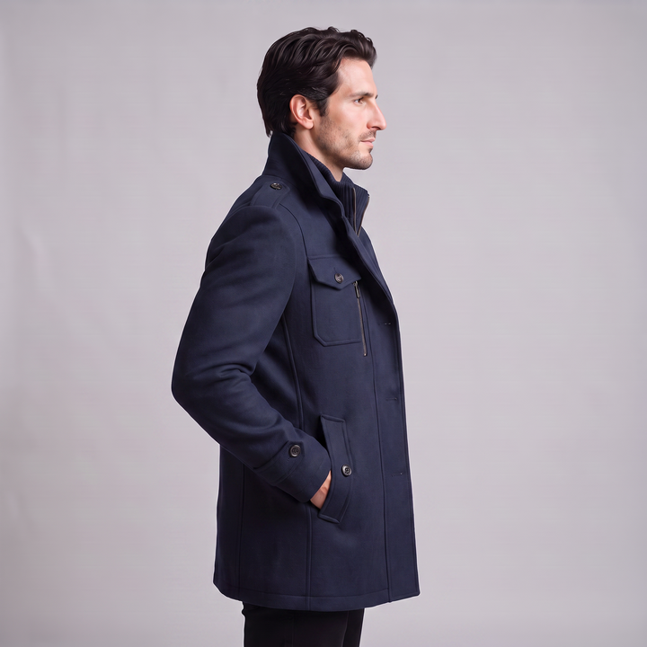 Ulric | Elegant Long Wool Overcoat for Men