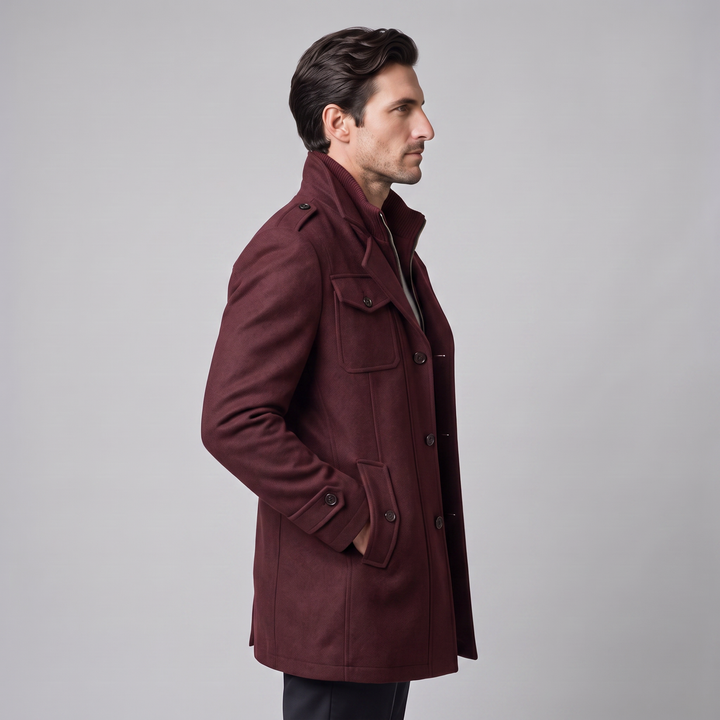 Ulric | Elegant Long Wool Overcoat for Men