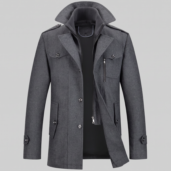 Ulric | Elegant Long Wool Overcoat for Men
