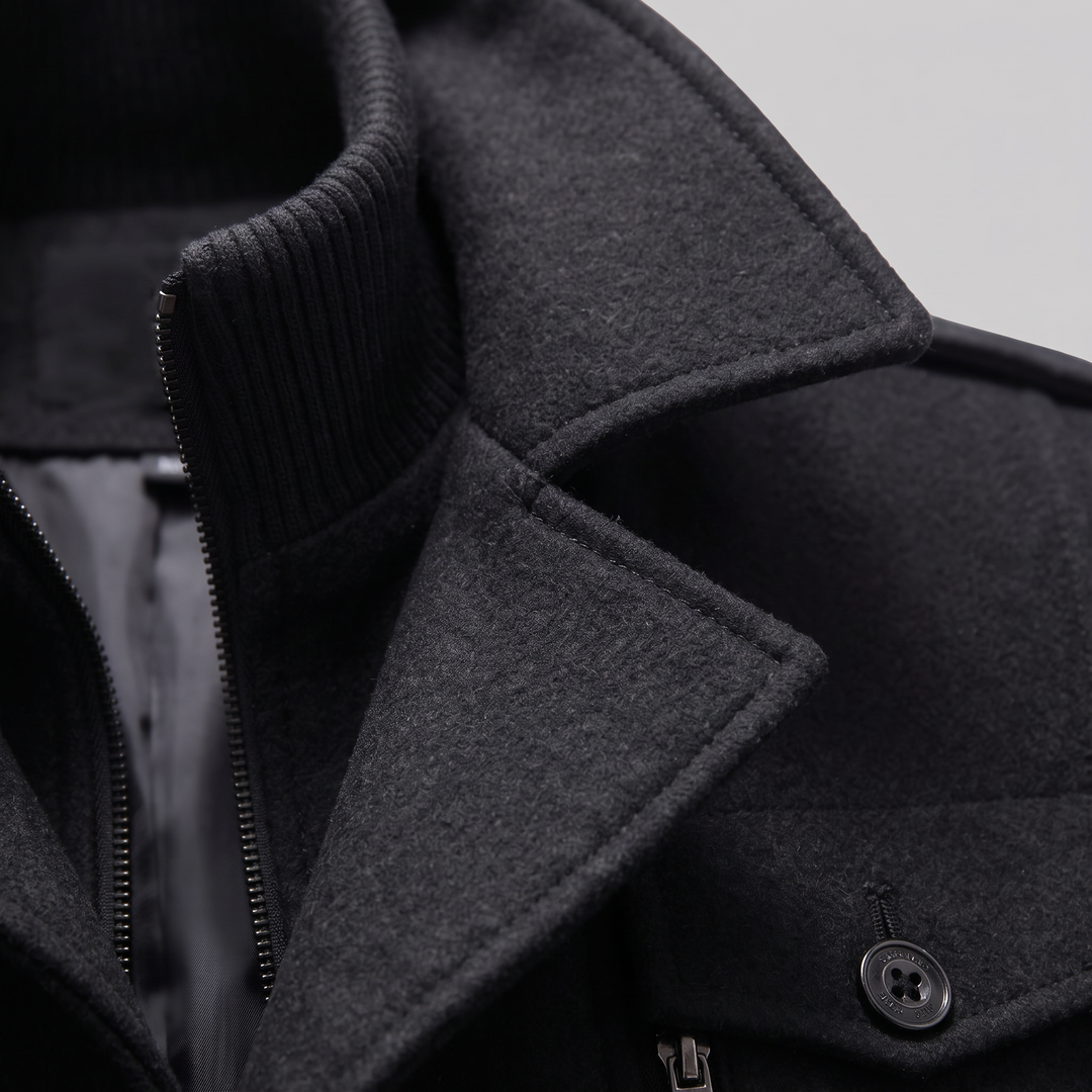 Ulric | Elegant Long Wool Overcoat for Men