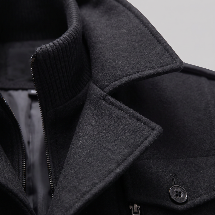 Ulric | Elegant Long Wool Overcoat for Men