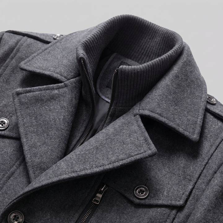 Ulric | Elegant Long Wool Overcoat for Men