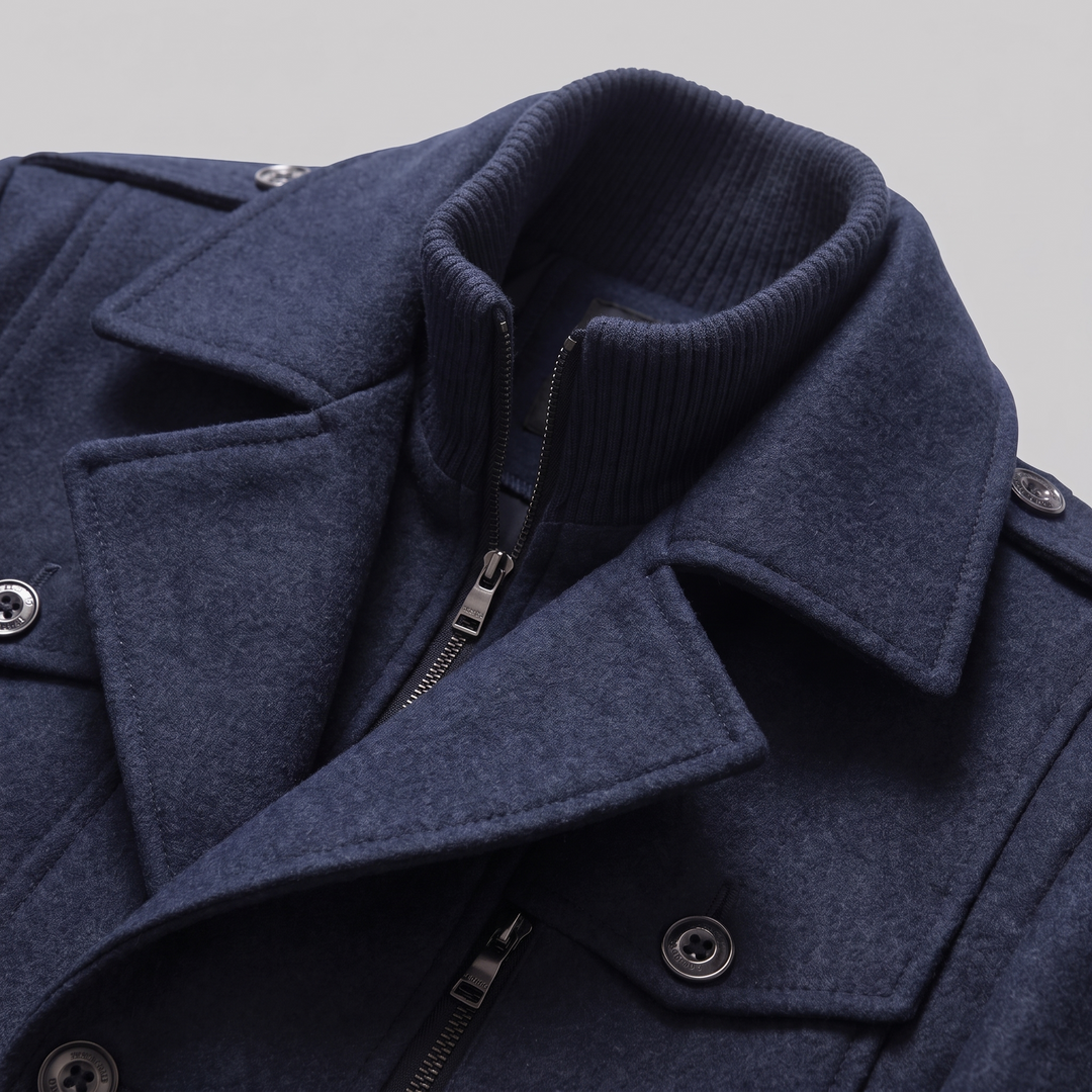 Ulric | Elegant Long Wool Overcoat for Men