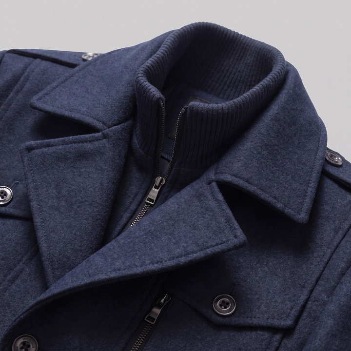 Ulric | Elegant Long Wool Overcoat for Men