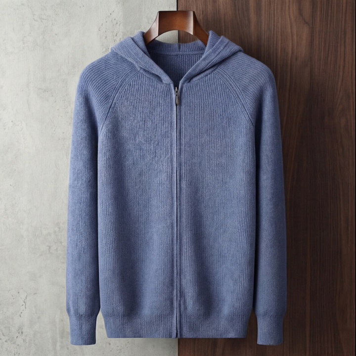 Joss | Casual Knitted Zip-Up Hoodie for Men