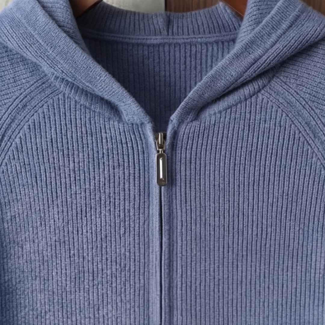 Joss | Casual Knitted Zip-Up Hoodie for Men