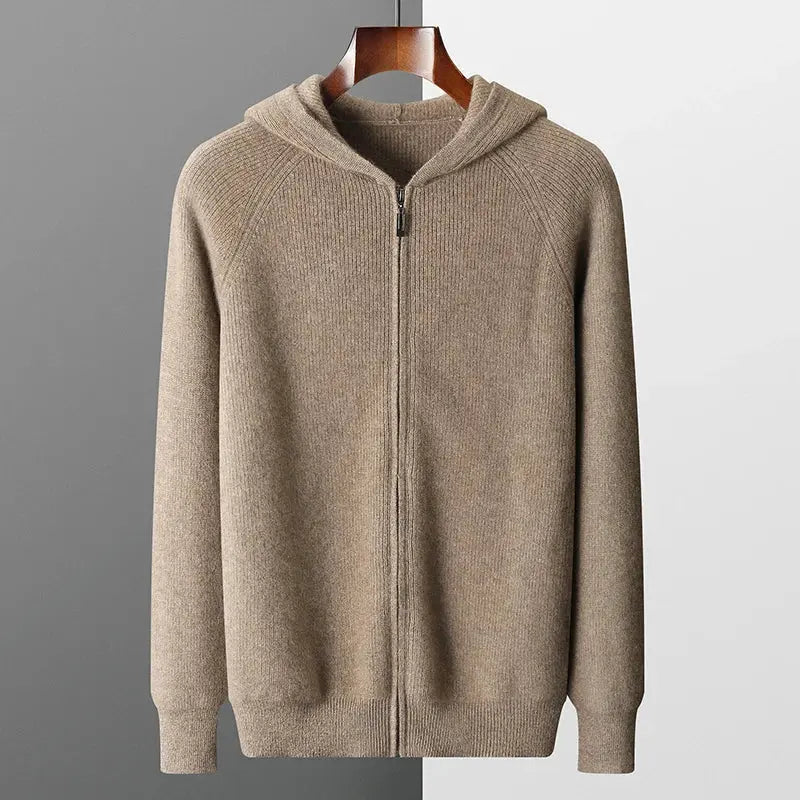 Joss | Casual Knitted Zip-Up Hoodie for Men